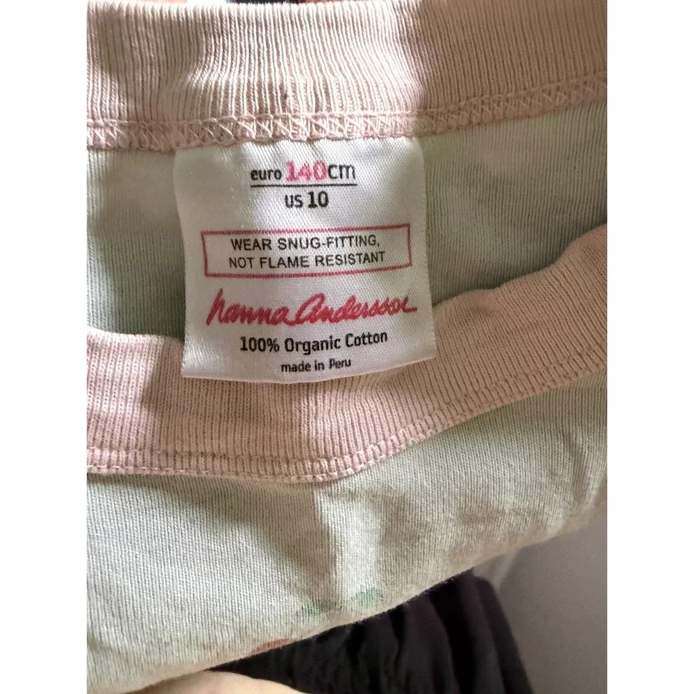 Hanna Andersson Ice Cream Organic Cotton Short Pajama Set Girls Size 10 140cm